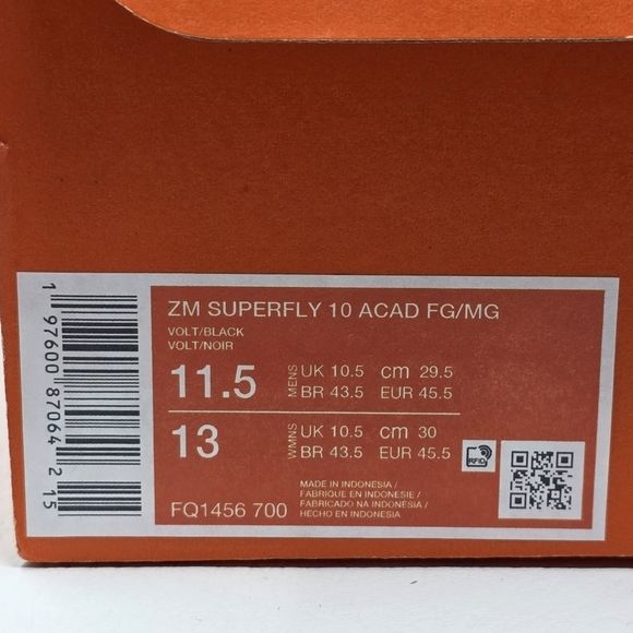 Nike Mercurial Superfly 10 Academy FG Voltage Pack FQ1456-700 Mens Size 11.5 New main image 9